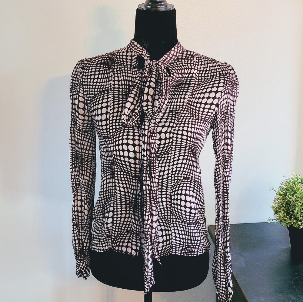 Zara blouse with tied neck